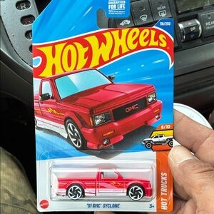 Hot Wheels Red '91 GMC Syclone Toy Truck